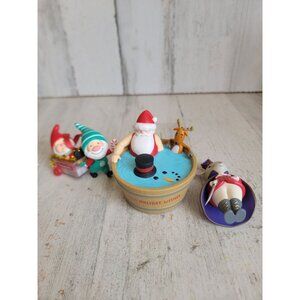 Hallmark Santa‎ Claus jacuzzi elf helper nutcracker mouse ornament Xmas tub set